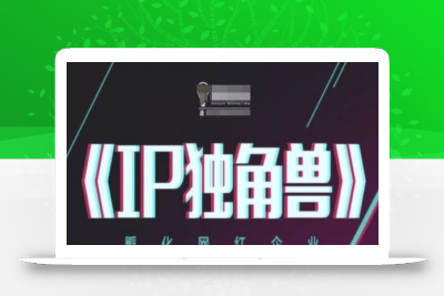 IP独角兽，孵化网红企业，ip教程