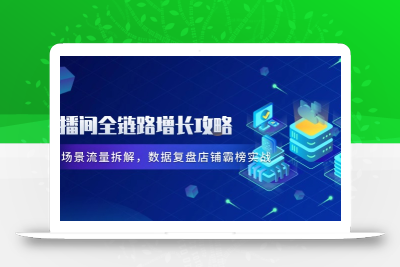 直播间全链路增长攻略，爆品场景流量拆解，数据复盘店铺霸榜实战