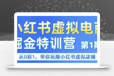 小红书虚拟电商掘金特训营第1期，从0到1，带你玩转小红书虚拟店铺