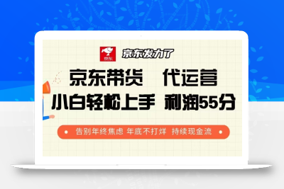 京东带货 代运营 利润55分 告别年终焦虑 年底不打烊 持续现金流