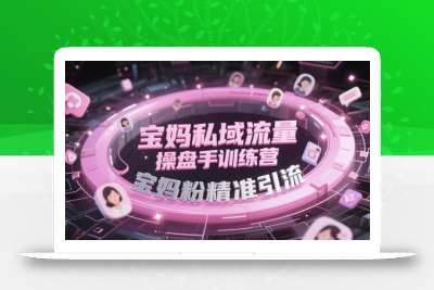 宝妈私域流量操盘手训练营，宝妈粉精准引流