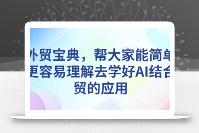 AI外贸宝典，帮大家能简单快速更容易理解去学好AI结合外贸的应用