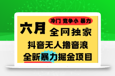 25年6月高爆抖音无人直播最新撸音浪掘金项目，小白可做，无脑日入1k+，门槛低可批量矩阵【揭秘】