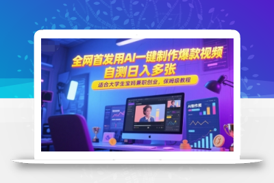 全网首发用AI一键制作爆款视频，自测日入多张，适合大学生宝妈兼职创业，保姆级教程