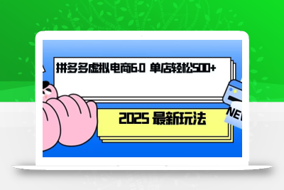 拼多多虚拟电商，单人操作10家店，单店日盈利500+