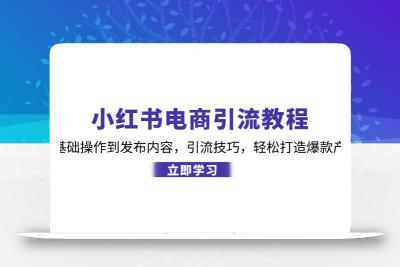 小红书电商引流教程：从基础操作到发布内容，引流技巧，轻松打造爆款产品