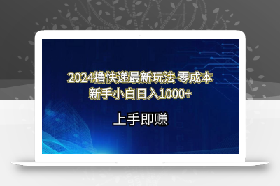 2024撸快递最新玩法零成本新手小白日入1000+