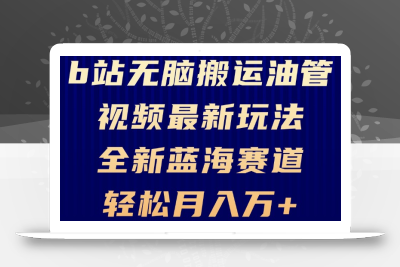 B站无脑搬运油管视频最新玩法，轻松月入过万，小白轻松上手，全新蓝海赛道