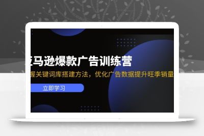 亚马逊爆款广告训练营：掌握关键词库搭建方法，优化广告数据提升旺季销量
