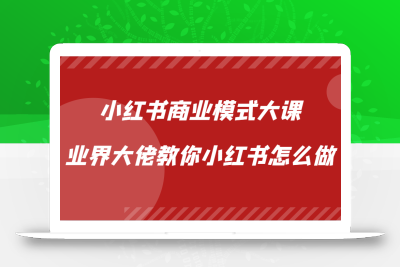 小红书商业模式大课，业界大佬教你小红书怎么做【视频课】