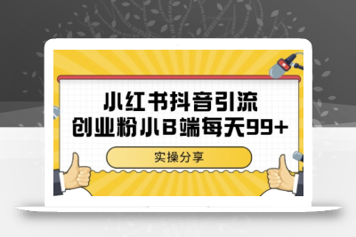 小红书抖音创业粉，小B端粉自热，日引99+的一个玩法【揭秘】