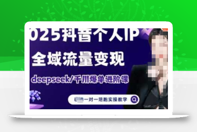 2025个人IP短视频带货(进阶版)全域流量变现，deepseek千川爆单进阶课