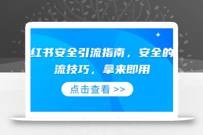 小红书安全引流指南，安全的引流技巧，拿来即用