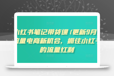 小红书笔记带货课(更新25年1月)流量电商新机会，抓住小红书的流量红利