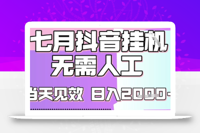 2025七月最新抖音挂G撸金项目，小白当天也能拿结果，单号产出2k+，小白当天上手【揭秘】