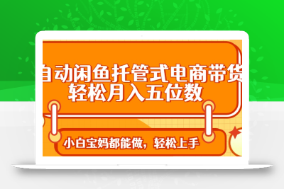 全自动闲鱼托管式电商带货 轻松实现月入五位数