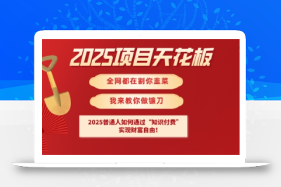 2025项目天花板普通人如何通过知识付费，实现财F自由【揭秘】