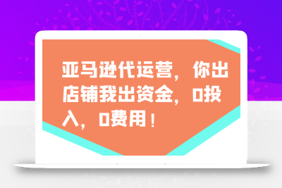 亚马逊代运营，你出店铺我出资金，0投入，0费用，无责任每天300分红，赢亏我承担
