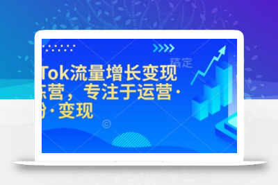 TikTok流量增长变现训练营，专注于运营·涨粉·变现