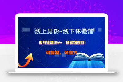线上男粉+线下成体馆：单月狂赚10W+1.0