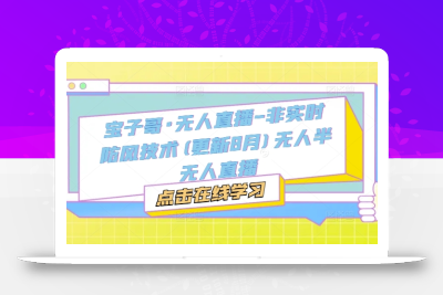 宝子哥·无人直播-非实时防风技术(更新25年5月)无人半无人直播