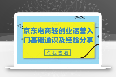 京东电商轻创业运营入门基础通识及经验分享