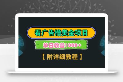 Google谷歌看广告撸美金，3分钟到账2.5美元，自撸拉新收益无上限，轻松日入1k+