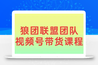 狼团联盟2024视频号带货，0基础小白快速入局视频号