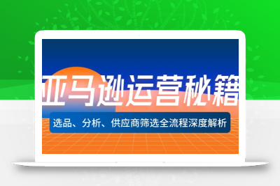 亚马逊运营秘籍：选品、分析、供应商筛选全流程深度解析(无水印