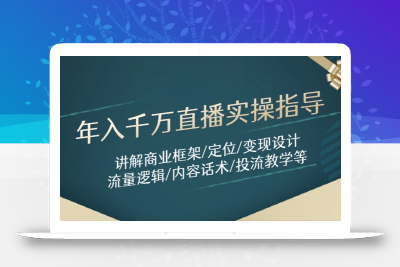 年入千万直播实操指导：讲解商业框架/定位/变现设计/流量逻辑/内容话术/等