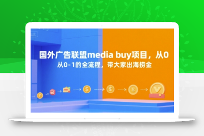 国外广告联盟media buy项目，从0-1的全流程，带大家出海捞金