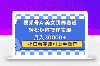 视频号蓝海赛道玩法，当天起号，拉爆流量收益，小白也能轻松月入30000+