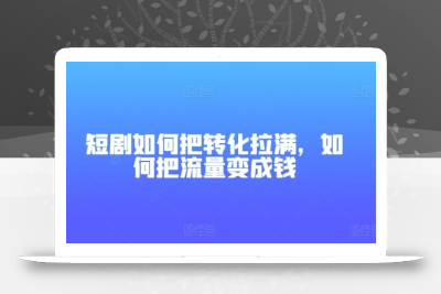 短剧如何把转化拉满，如何把流量变成钱