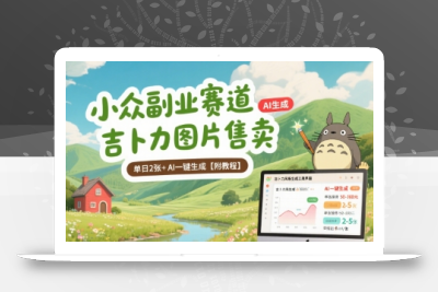 小众副业赛道 吉卜力图片售卖 单日2张+ AI一键生成【附教程】