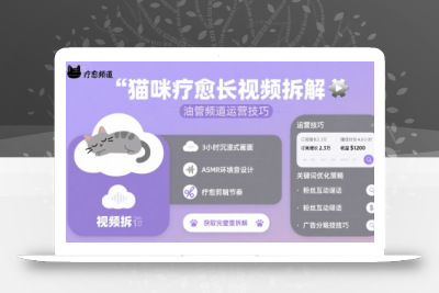 猫咪疗愈长视频拆解 &油管频道运营技巧